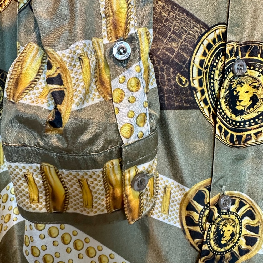 Authentic Versace Unisex Button Down Long Sleeve … - image 8